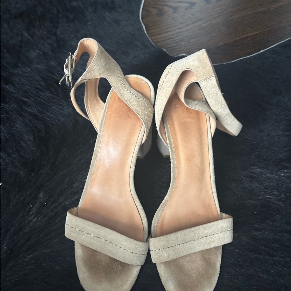 Joie Tan Suede Heeled Sandals
